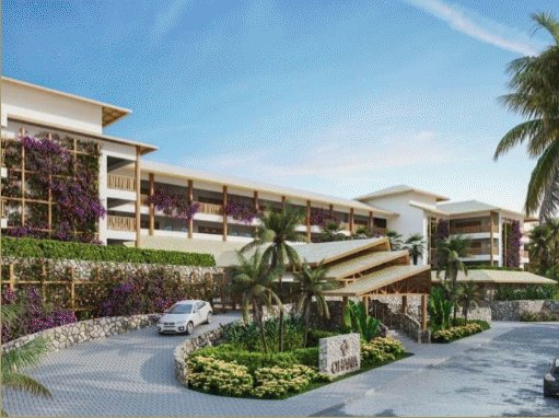 Fachada e jardim do Ohana Beach Park Resort